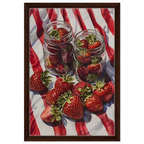 Berry Bliss | Contemporary Realism | wall art print - Framed Canvas - 40x60 cm / 16x24″ - Dark wood frame