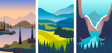 Beyond the Valley | Bedroom Trio Set | Wall Art Print - Canvas - 30X45 CM / 12X18″ - 