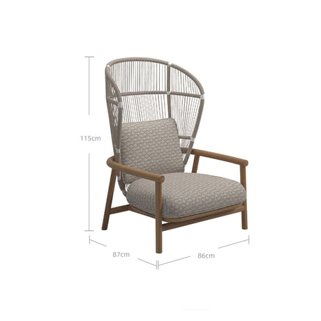 Billy Modern Peacock Chair - Charcoal - Single - 