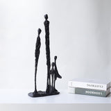 Black Bronze Cast Iron Metal Sculpture Soft Decoration Ornaments - 240x90x550mm - Black - 