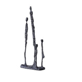 Black Bronze Cast Iron Metal Sculpture Soft Decoration Ornaments - 240x90x550mm - Black - 