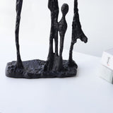 Black Bronze Cast Iron Metal Sculpture Soft Decoration Ornaments - 240x90x550mm - Black - 