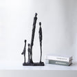 Black Bronze Cast Iron Metal Sculpture Soft Decoration Ornaments - 240x90x550mm - Black - 