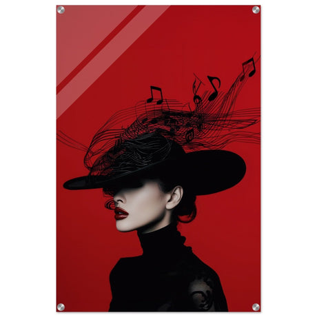 Black Melody | Da Vinci Modern Wall art Print | Eclectic Expressions - Acrylic Print - 60x90 cm / 24x36″ - 