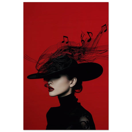 Black Melody | Da Vinci Modern Wall art Print | Eclectic Expressions - Wood Prints - 50x75 cm / 20x30″ - 