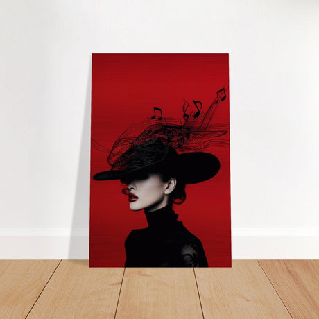 Black Melody | Da Vinci Modern Wall art Print | Eclectic Expressions - Brushed Aluminum Print - 30x45 cm / 12x18″ - 