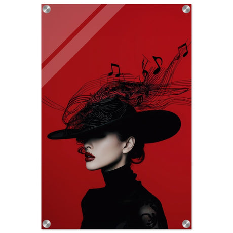 Black Melody | Da Vinci Modern Wall art Print | Eclectic Expressions - Acrylic Print - 40x60 cm / 16x24″ - 