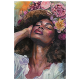 "Bloom in Serenity" – Floral Portrait Watercolor Art | Wall art Print - Wood Prints - 20x30 cm / 8x12″ - 