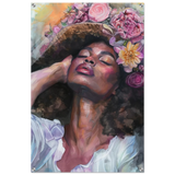 "Bloom in Serenity" – Floral Portrait Watercolor Art | Wall art Print - Acrylic Print - 60x90 cm / 24x36″ - 
