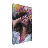 "Bloom in Serenity" – Floral Portrait Watercolor Art | Wall art Print - Canvas - 30x45 cm / 12x18″ - 