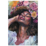 "Bloom in Serenity" – Floral Portrait Watercolor Art | Wall art Print - Aluminum Print - 40x60 cm / 16x24″ - 