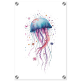 "Bloom in the Deep" – Abstract Jellyfish Wall Art Print - Acrylic Print - 30x45 cm / 12x18″ - 