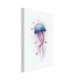 "Bloom in the Deep" – Abstract Jellyfish Wall Art Print - Canvas - 20x30 cm / 8x12″ - 
