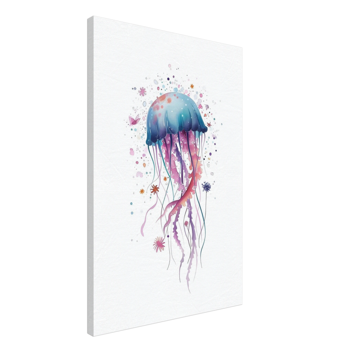 "Bloom in the Deep" – Abstract Jellyfish Wall Art Print - Canvas - 50x75 cm / 20x30″ - 