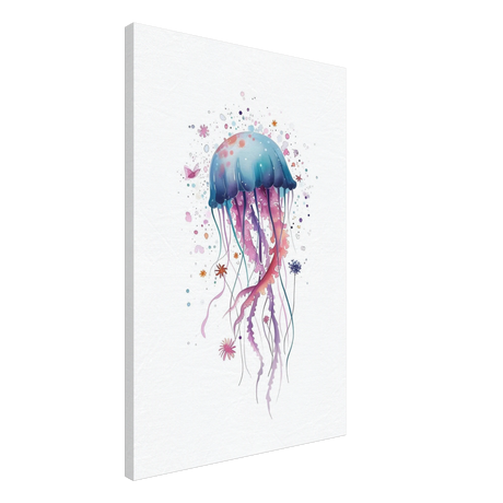 "Bloom in the Deep" – Abstract Jellyfish Wall Art Print - Canvas - 50x75 cm / 20x30″ - 