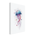 "Bloom in the Deep" – Abstract Jellyfish Wall Art Print - Canvas - 30x45 cm / 12x18″ - 