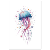 "Bloom in the Deep" – Abstract Jellyfish Wall Art Print - Fine Art Poster - 60x90 cm / 24x36″ - 