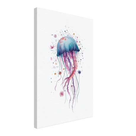 "Bloom in the Deep" – Abstract Jellyfish Wall Art Print - Canvas - 40x60 cm / 16x24″ - 