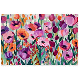 Bloom Symphony: Vibrant Floral Delight | Abstract wall art print - Wood Prints - 30x45 cm / 12x18″ - 