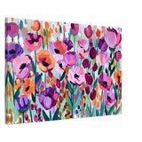 Bloom Symphony: Vibrant Floral Delight | Abstract wall art print - Canvas - 50x75 cm / 20x30″ - 
