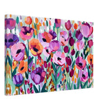 Bloom Symphony: Vibrant Floral Delight | Abstract wall art print - Canvas - 40x60 cm / 16x24″ - 