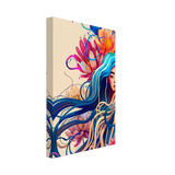Blooming Whispers – Surreal Floral Femme Fantasy | Wall Art Print - Canvas - 20x30 cm / 8x12″ - 