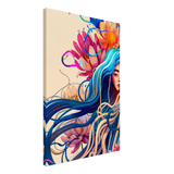 Blooming Whispers – Surreal Floral Femme Fantasy | Wall Art Print - Canvas - 50x75 cm / 20x30″ - 