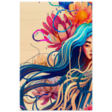 Blooming Whispers – Surreal Floral Femme Fantasy | Wall Art Print - Wood Prints - 40x60 cm / 16x24″ - 