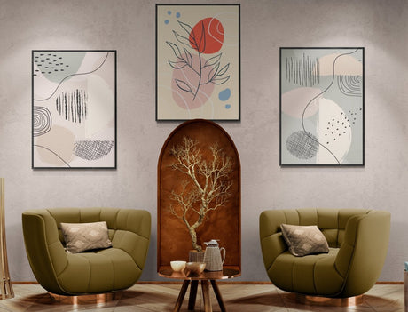 Blush & Bloom Trio - Canvas - 30X45 CM / 12X18″ - 