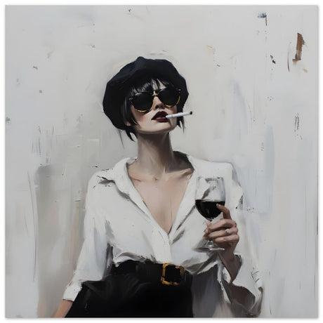 Bold & Unapologetic | Contemporary Figurative Painting Art Print - Aluminum Print - 40x40 cm / 16x16″ - 