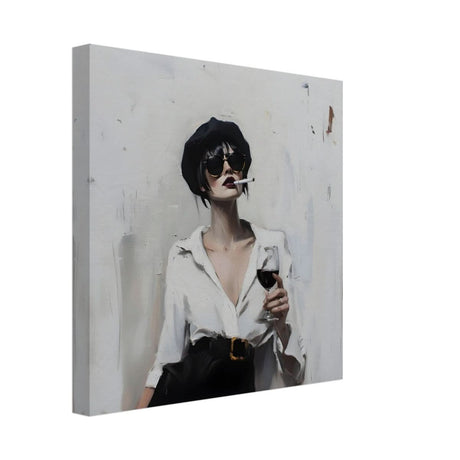 Bold & Unapologetic | Contemporary Figurative Painting Art Print - Canvas - 30x30 cm / 12x12″ - 