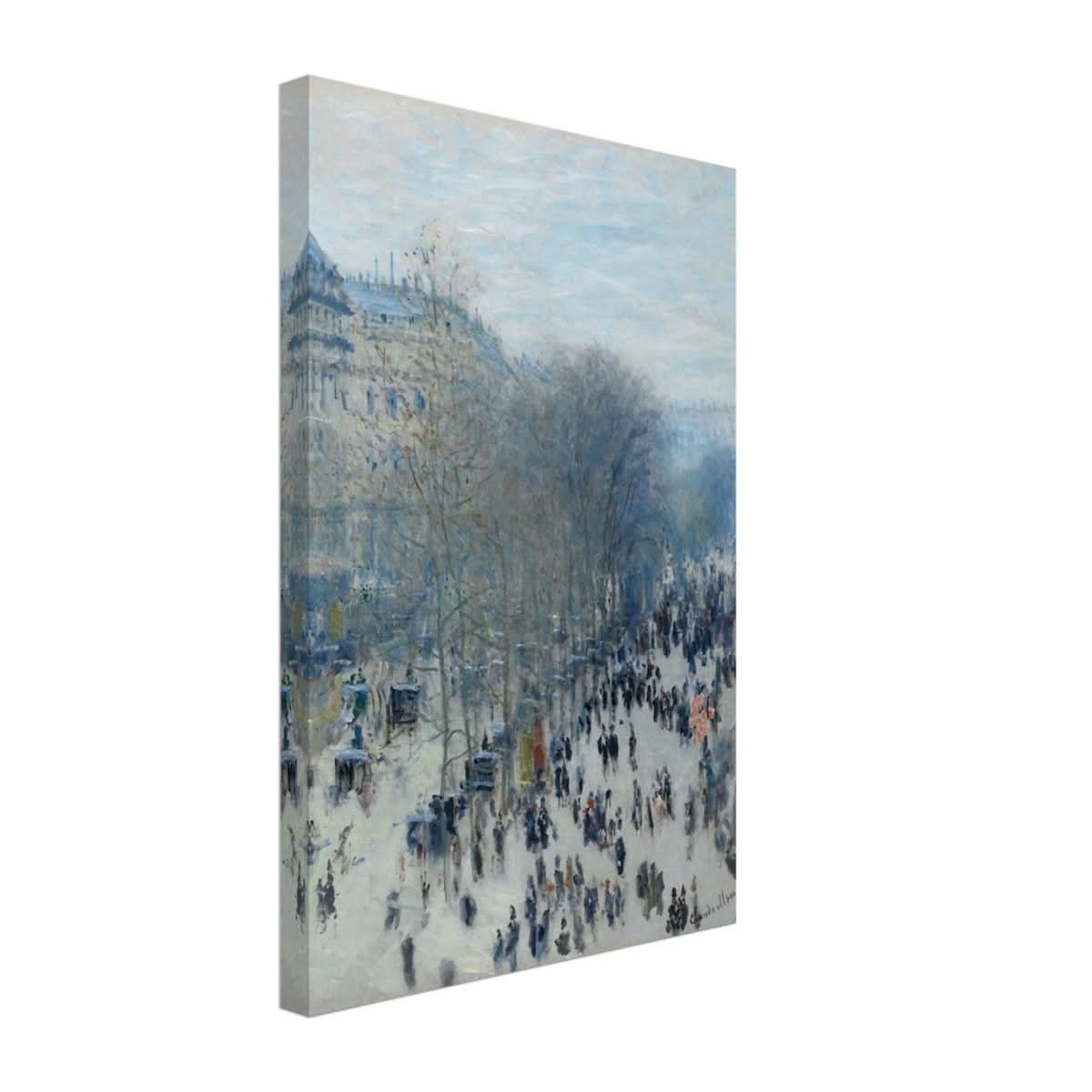 Boulevard des Capucines by Claude Monet | Vintage Wall art Print - Canvas - 30x45 cm / 12x18″ - 