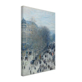 Boulevard des Capucines by Claude Monet | Vintage Wall art Print - Canvas - 30x45 cm / 12x18″ - 