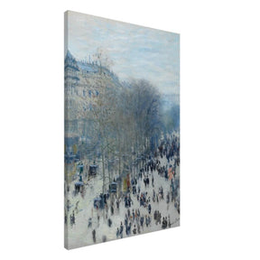 Boulevard des Capucines by Claude Monet | Vintage Wall art Print - Canvas - 60x90 cm / 24x36″ - 