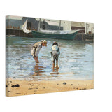 Boys Wading by Winslow Homer | Realism Wall art - Canvas - 40x60 cm / 16x24″ - Thick