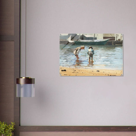 Boys Wading by Winslow Homer | Realism Wall art - Acrylic Print - 60x90 cm / 24x36″ - 