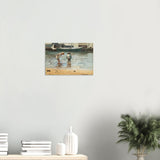 Boys Wading by Winslow Homer | Realism Wall art - Wood Prints - 30x45 cm / 12x18″ - 10 mm