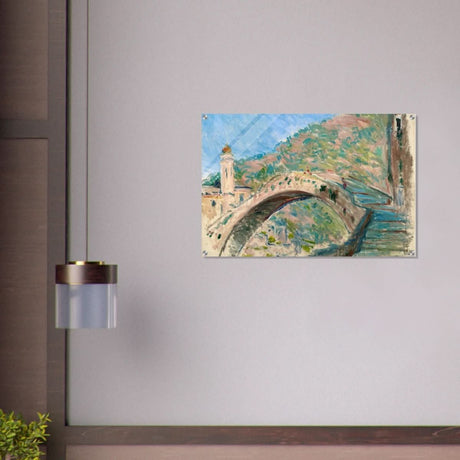 Bridge at dolceacqua by Claude Monet - Acrylic Print - 60x90 cm / 24x36″ - 
