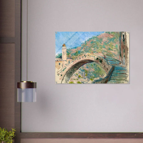 Bridge at dolceacqua by Claude Monet - Acrylic Print - 70x100 cm / 28x40″ - 
