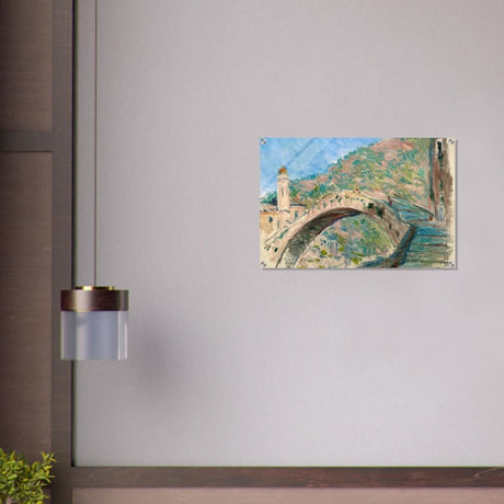 Bridge at dolceacqua by Claude Monet - Acrylic Print - 50x75 cm / 20x30″ - 