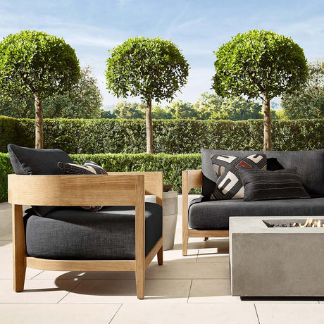 Bruce Outdoor Sofa - Black - Single - 