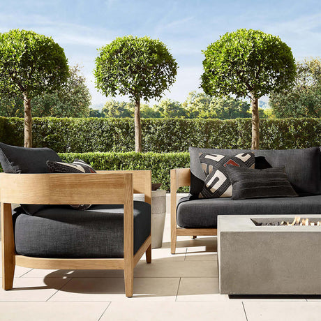 Bruce Outdoor Sofa - Black - Three - Seater - 