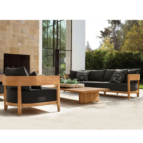 Bruce Outdoor Sofa - Black - Four - Seater - 