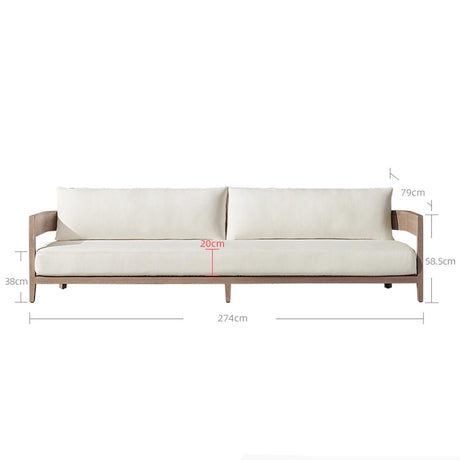 Bruce Outdoor Sofa - Mocha - Single - 