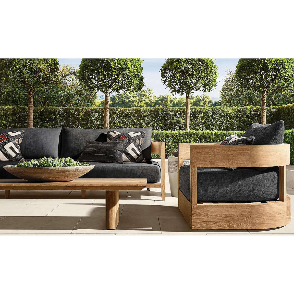 Bruce Outdoor Sofa - Mocha - Three - Seater - 