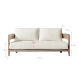 Bruce Outdoor Sofa - Black - Two - Seater - 
