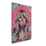 "Bubblegum Bardot" – Urban Pop Art Wall Print - Canvas - 40x60 cm / 16x24″ - 
