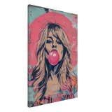 "Bubblegum Bardot" – Urban Pop Art Wall Print - Canvas - 60x90 cm / 24x36″ - 