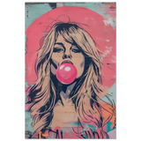 "Bubblegum Bardot" – Urban Pop Art Wall Print - Fine Art Poster - 30x45 cm / 12x18″ - 