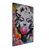 "Bubblegum Marilyn" – Pop Art Street Style Wall Print - Canvas - 40x60 cm / 16x24″ - 